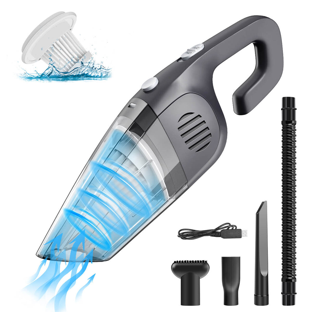 Rundong Vacuum Cleaner Handheld R-6053 Cordless Vacuums Vehicle Dry and Wet  Vacuum Household,Black : : Home